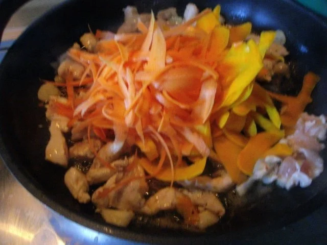 Pfannengericht Spaghetti mit Kürbis und Möhre - Rezept - Bild Nr. 12