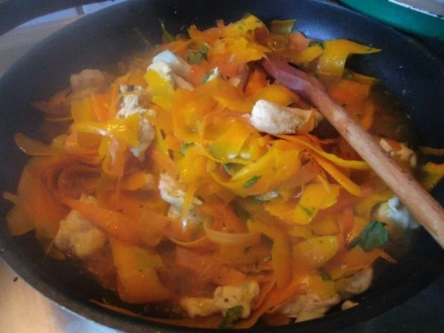 Pfannengericht Spaghetti mit Kürbis und Möhre - Rezept - Bild Nr. 13