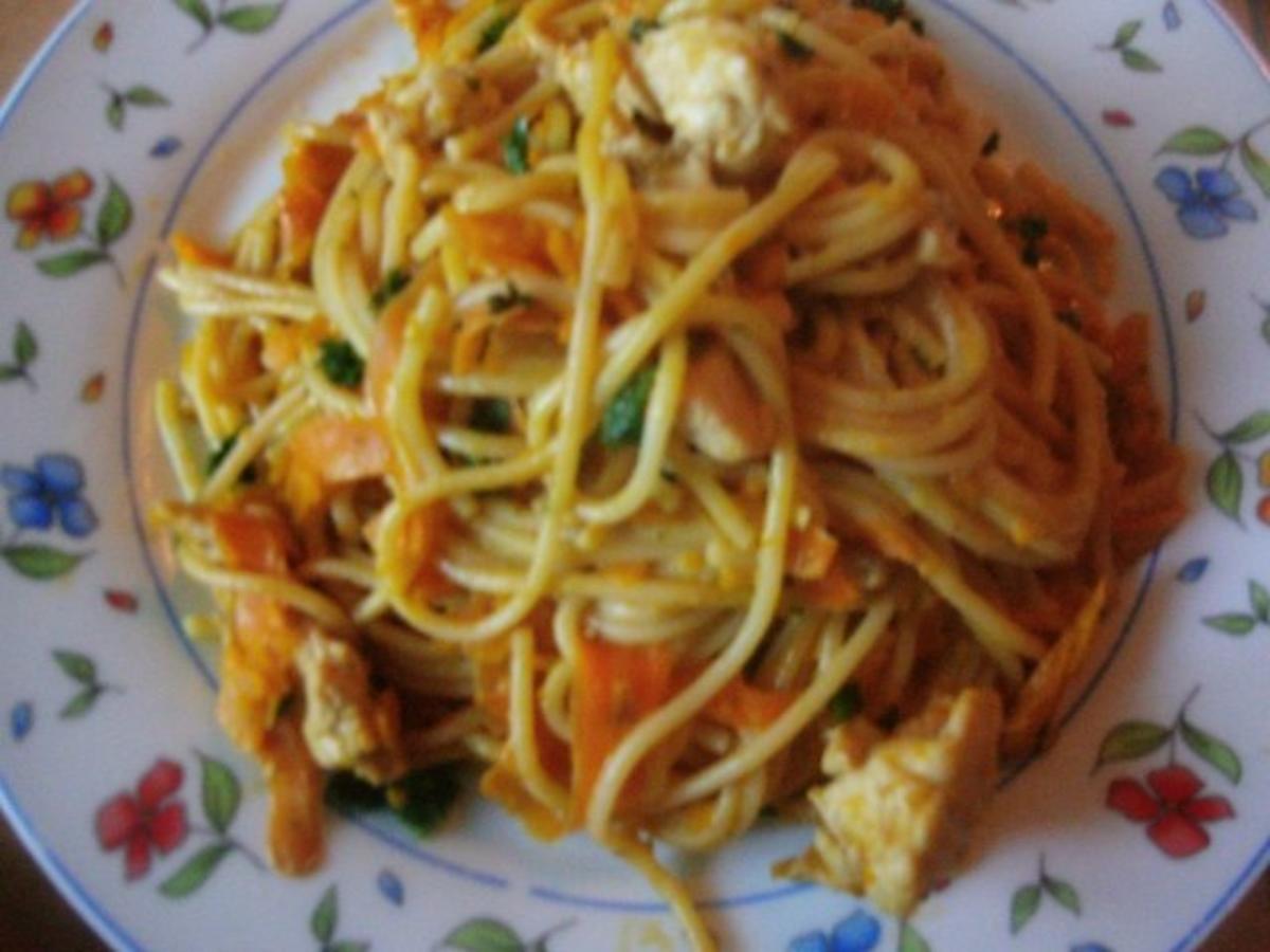Pfannengericht Spaghetti mit Kürbis und Möhre - Rezept - Bild Nr. 15