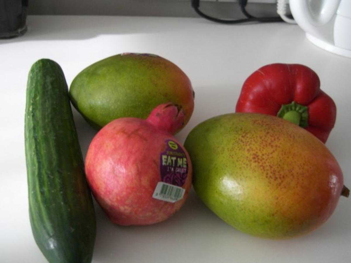 Garnelen vom Grill mit Mango Salsa und Mango Curry Soße - einfach - von ...