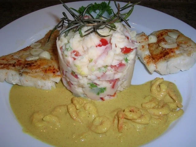 Schellfischfilet an Garnelen-Kartoffelstampf mit Trüffel angehaucht - Rezept - Bild Nr. 2