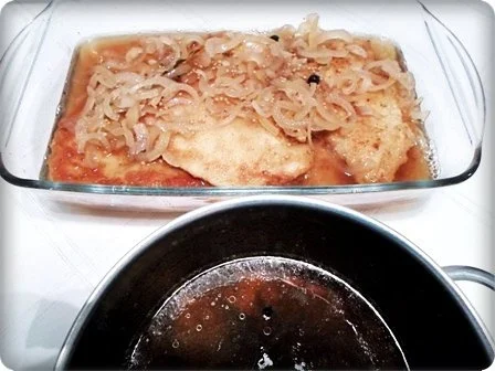 Gebratene Scholle,   süß - sauer  eingelegt - Rezept - Bild Nr. 17