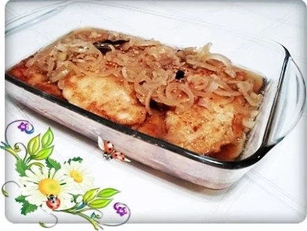 Gebratene Scholle,   süß - sauer  eingelegt - Rezept