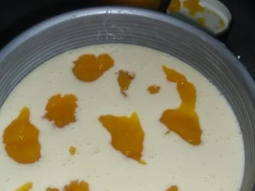 Rezept: Frischkäsekuchen mit selbstgemachten Satsumasmus. Bild Nr. 3 Frischkäsekuchen mit selbstgemachten Satsumasmus. - Rezept - Bild Nr. 3