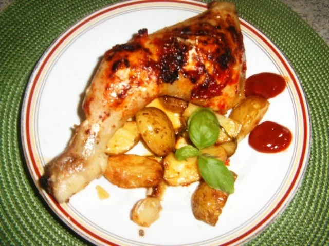 Hähnchenkeulen etwas scharf - Rezept