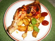 Hähnchenkeulen etwas scharf - Rezept