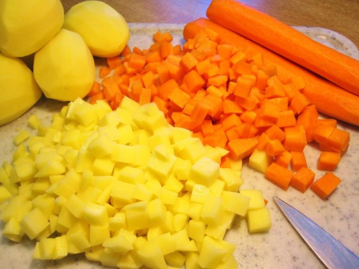 Kartoffelsalat mit Möhren und Erbsen ... - Rezept - Bild Nr. 3