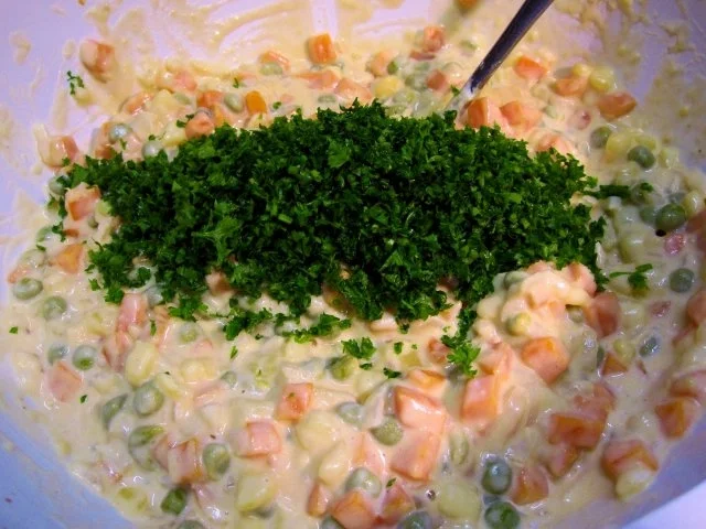 Kartoffelsalat mit Möhren und Erbsen ... - Rezept - Bild Nr. 5