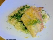 Gebratener Kabeljau auf Zitronen-Risotto - Rezept