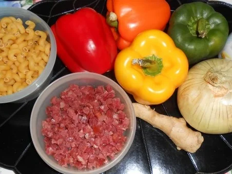 Hörnchennudeln mit einem Schinken-Gemüse-Mix - Rezept - Bild Nr. 2