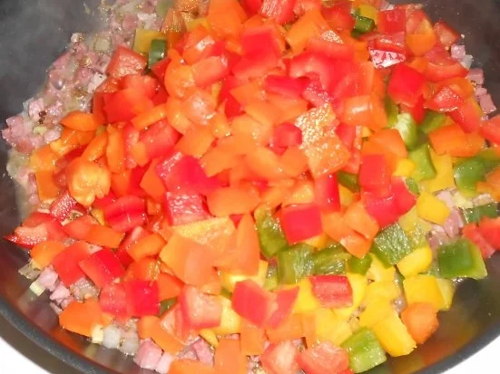 Hörnchennudeln mit einem Schinken-Gemüse-Mix - Rezept - Bild Nr. 7