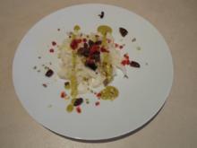 Marinierter Fenchelsalat mit Himbeeren aus Martell, Pistazien und Oliven - Rezept