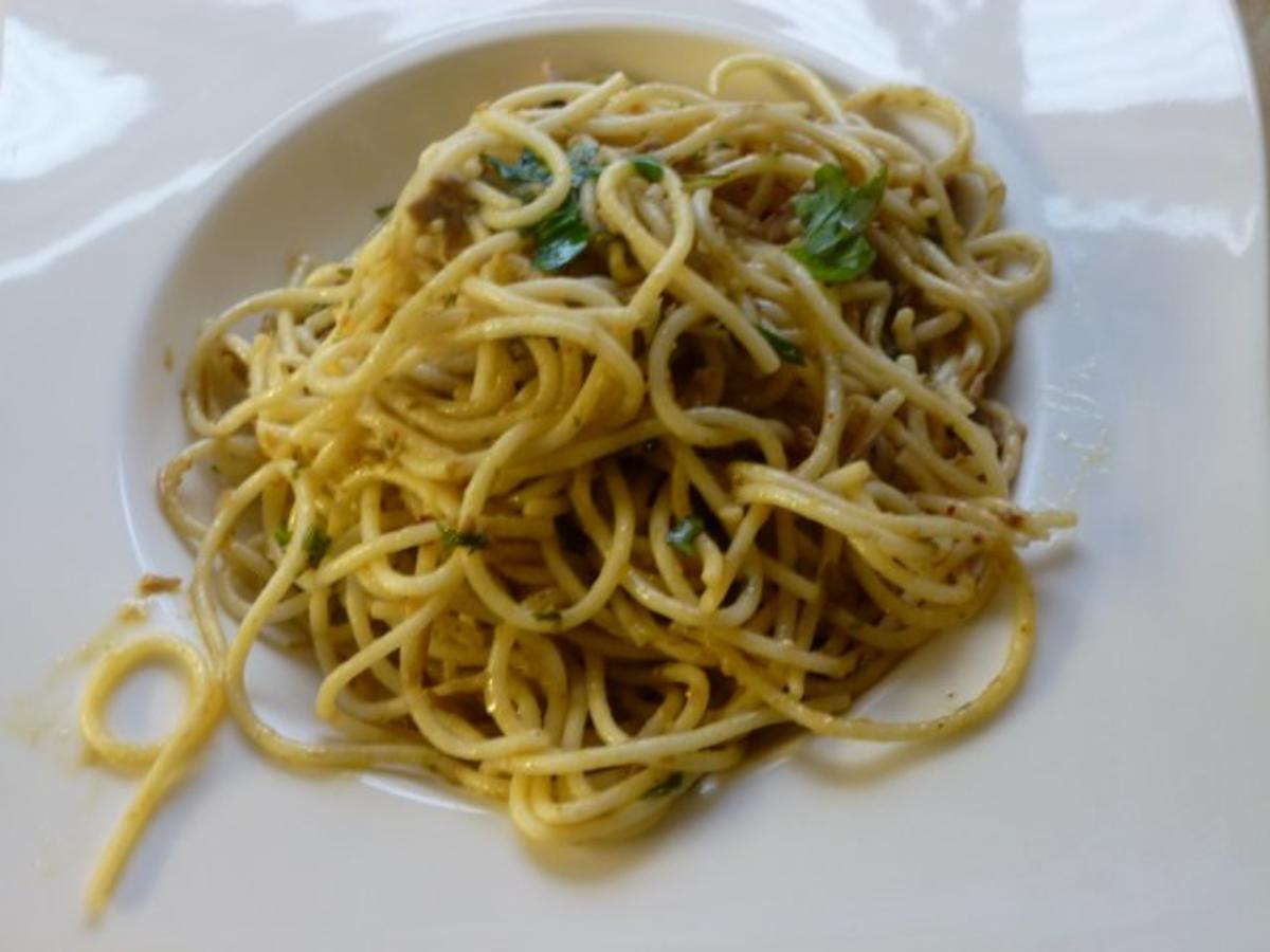 Knoblauch-Spaghetti leicht verschärft - Rezept von Test00