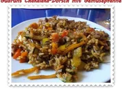 Rezept: Fisch: Chakalaka-Dorsch mit pikanter Gemüse-Reispfanne Fisch: Chakalaka-Dorsch mit pikanter Gemüse-Reispfanne - Rezept