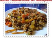 Fisch: Chakalaka-Dorsch mit pikanter Gemüse-Reispfanne - Rezept