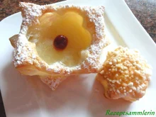 Blätterteig:   ANANAS - ROSEN - Rezept