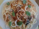 Rezept: Spaghetti mit Tomatenfisch aus der Dose Spaghetti mit Tomatenfisch aus der Dose - Rezept