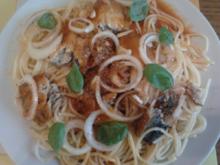 Spaghetti mit Tomatenfisch aus der Dose - Rezept