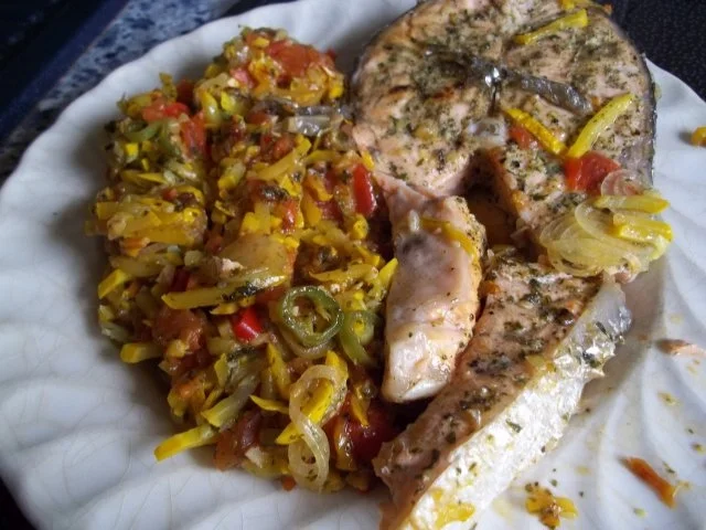 Lachssteak auf Gemüsebett - Rezept - Bild Nr. 8