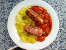 Rezept: Kabeljau in Salami gebraten mit lauwarmem Tomatensalat Kabeljau in Salami gebraten mit lauwarmem Tomatensalat - Rezept