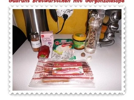 Fleisch: Bratwürstchen mit Gorgonzolasoße - Rezept - Bild Nr. 3