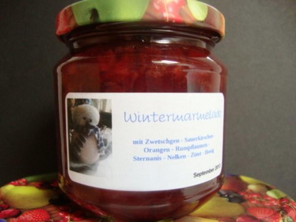 Bilder für Wintermarmelade --die muss noch 4 Wochen ziehen-- Rezept