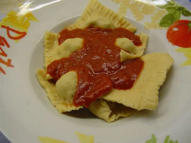 Ravioli mit  Hackfleischfüllung - Rezept
