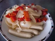 Saure Zipfel mit Paprika - Rezept