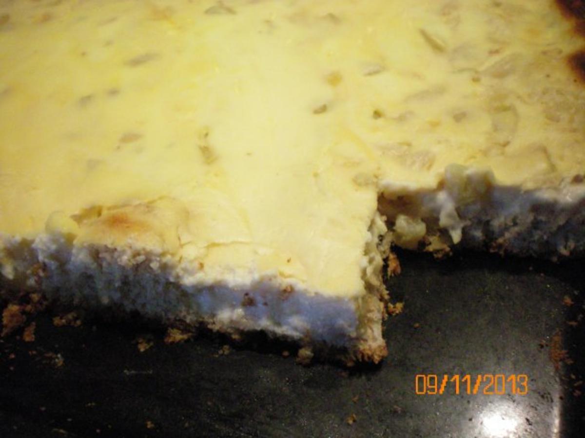 Kuchen: Quarkkuchen mit Pfirsichen vom Blech - einfach - von Sunnywhity