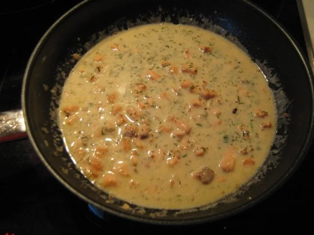 Spaghetti in leichter Lachs-Sahne-Sauce - Rezept - Bild Nr. 3