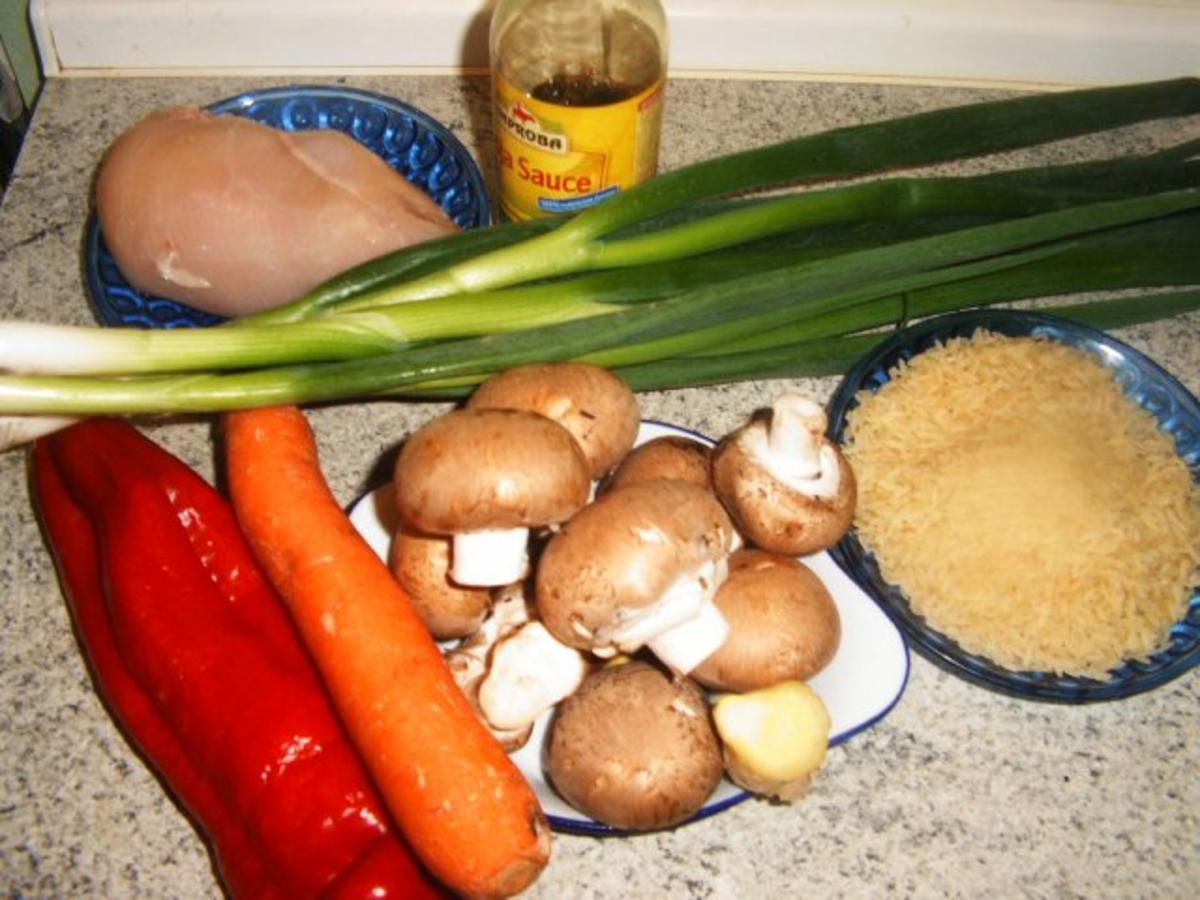 Hähnchen-Reispfanne gebraten - Rezept - Bild Nr. 2