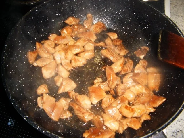 Hähnchen-Reispfanne gebraten - Rezept - Bild Nr. 5