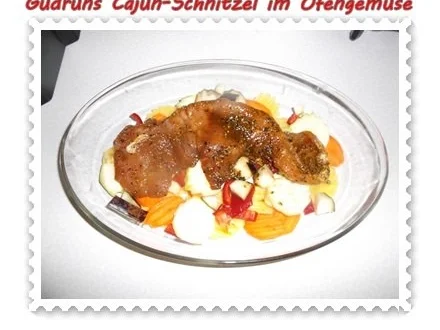 Fleisch: Cajunschnitzel im Ofengemüse - Rezept - Bild Nr. 9