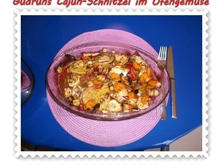 Fleisch: Cajunschnitzel im Ofengemüse - Rezept - Bild Nr. 15