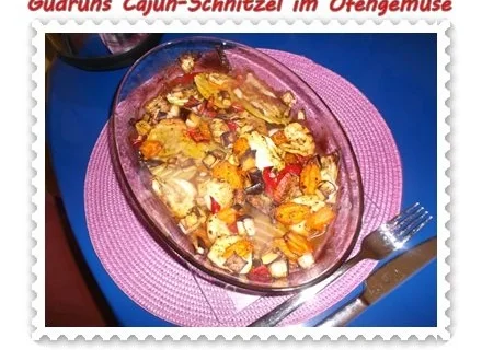 Fleisch: Cajunschnitzel im Ofengemüse - Rezept - Bild Nr. 17