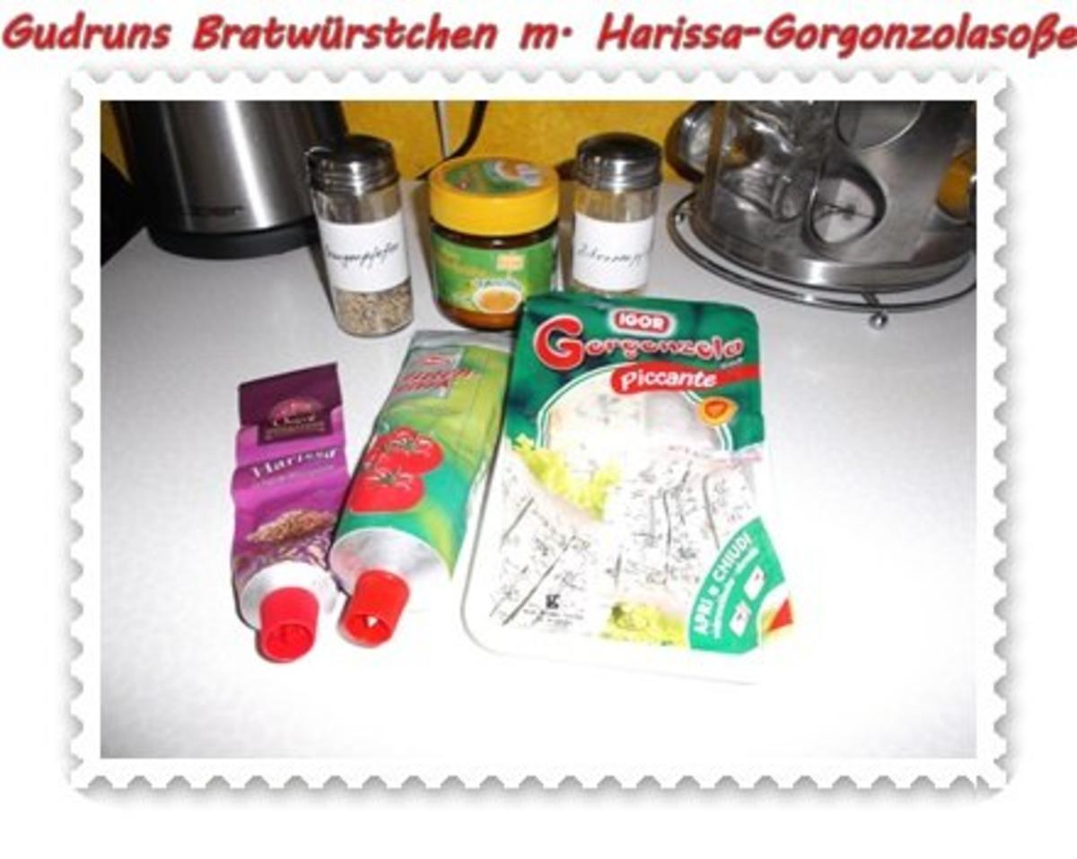 Fleisch: Bratwürstchen mit Harissa-Gorgonzola-Soße - Rezept - Bild Nr. 2