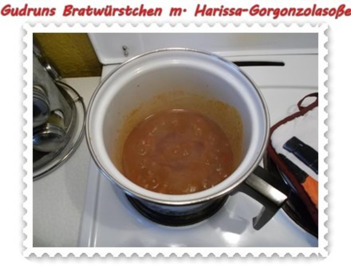 Fleisch: Bratwürstchen mit Harissa-Gorgonzola-Soße - Rezept - Bild Nr. 5