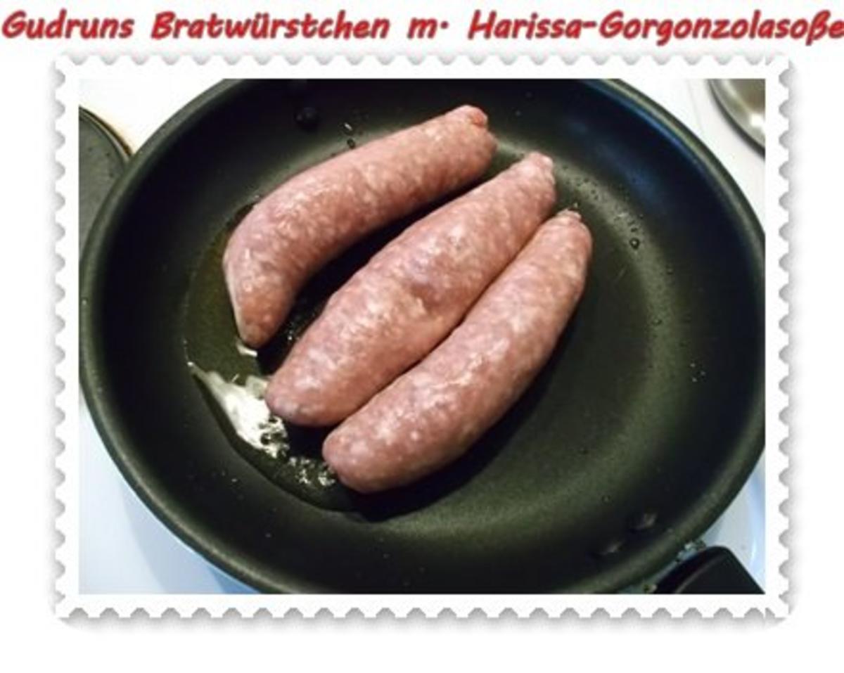 Fleisch: Bratwürstchen mit Harissa-Gorgonzola-Soße - Rezept - Bild Nr. 6