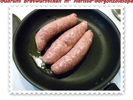 Fleisch: Bratwürstchen mit Harissa-Gorgonzola-Soße - Rezept - Bild Nr. 6