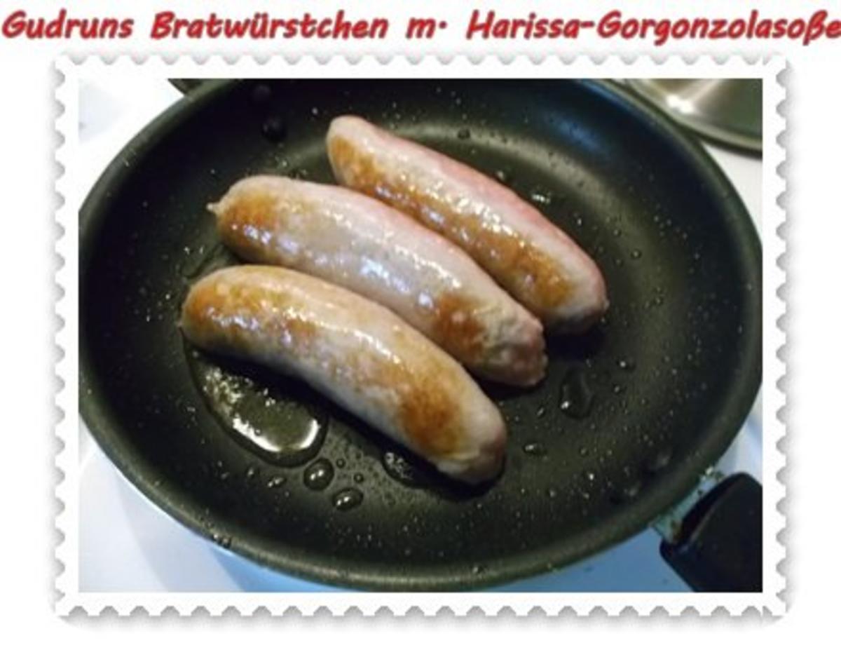 Fleisch: Bratwürstchen mit Harissa-Gorgonzola-Soße - Rezept - Bild Nr. 8