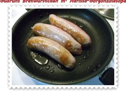 Fleisch: Bratwürstchen mit Harissa-Gorgonzola-Soße - Rezept - Bild Nr. 8