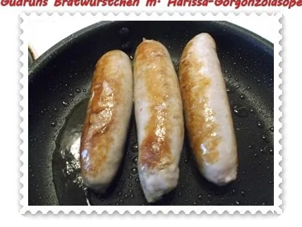 Fleisch: Bratwürstchen mit Harissa-Gorgonzola-Soße - Rezept - Bild Nr. 9