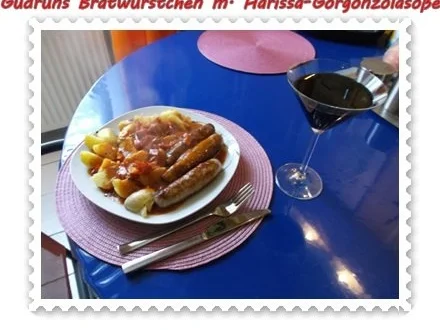 Fleisch: Bratwürstchen mit Harissa-Gorgonzola-Soße - Rezept - Bild Nr. 12