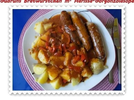 Fleisch: Bratwürstchen mit Harissa-Gorgonzola-Soße - Rezept - Bild Nr. 14