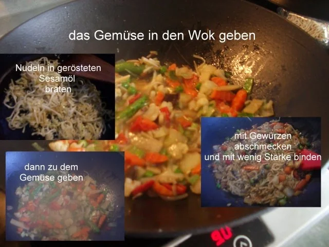 Knusprig gebratene Hähnchenbrust auf gebratenen Chinanudeln - Rezept - Bild Nr. 10