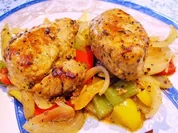 Marinierte Filet-Medaillons auf Paprikagemüse - Rezept