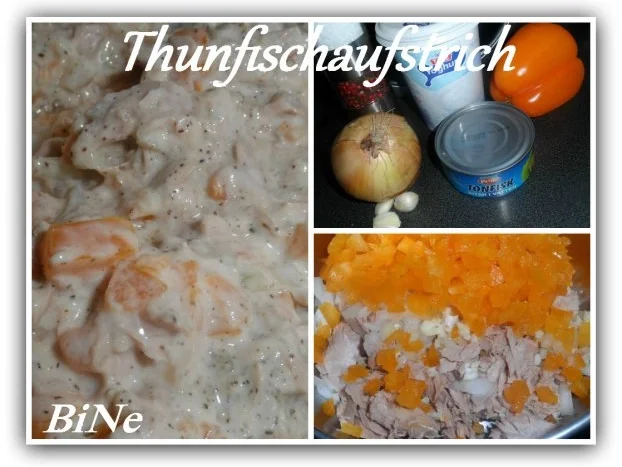 Rezept: BiNe` S THUNFISCHAUFSTRICH BiNe` S THUNFISCHAUFSTRICH - Rezept