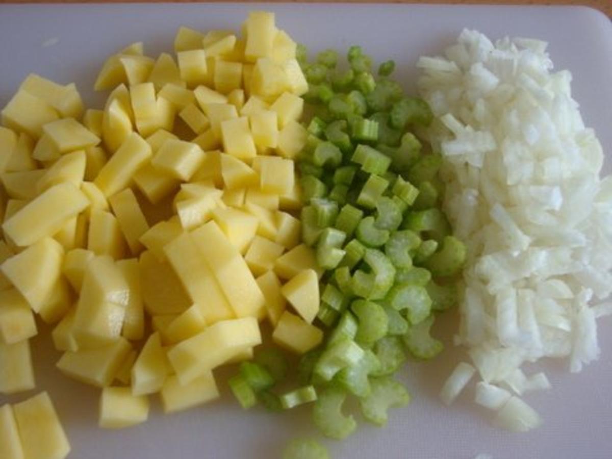 Kartoffelcremesuppe mit gebratenem Gemüse - Rezept - Bild Nr. 5