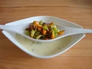 Kartoffelcremesuppe mit gebratenem Gemüse - Rezept