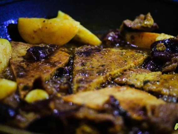 Tofu mit Apfel-Feigen Sauce - Rezept - Bild Nr. 2